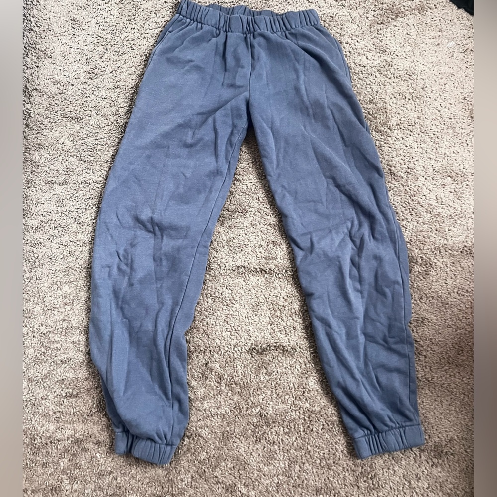 Blue sweatpants